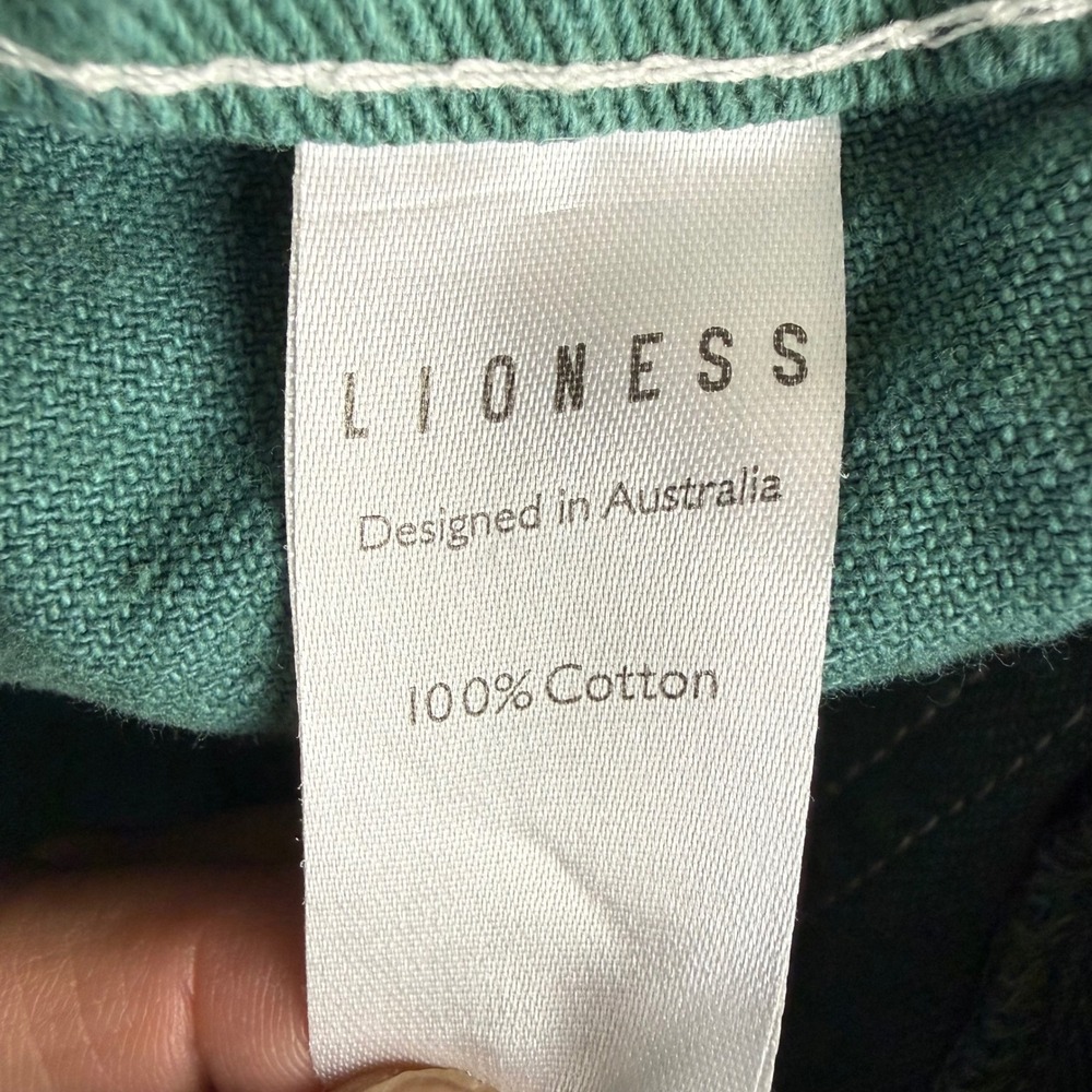 Lioness Miami Vice Green Contrast Stitch Cargo Barrel Leg Carpenter Pants XXS - Picture 7 of 12